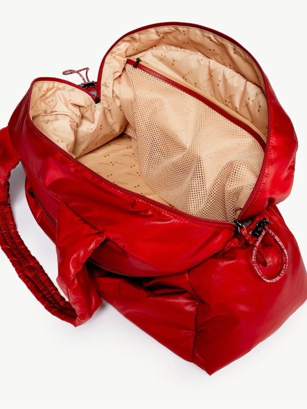 caraa Red Quilted Puffer Travel Tote - Picture 2 of 3